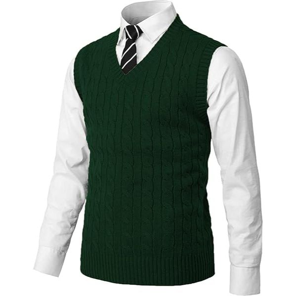 Men's Slim-Fit V-Neck Argyle Sweater Vest